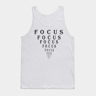 Focus Motivation Eye Chart Tank Top